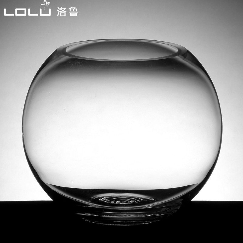 出口加厚玻璃鱼缸圆形大号 创意鱼缸水族箱乌龟缸缸客厅