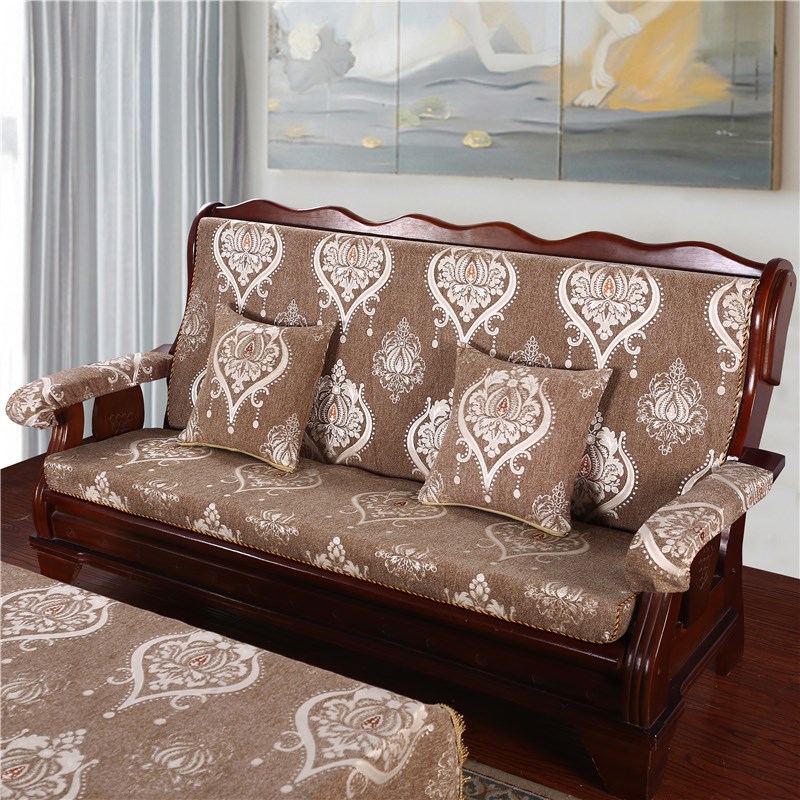 加厚海绵实木老式红木沙发垫子坐垫带靠背一体防滑中式四季春秋