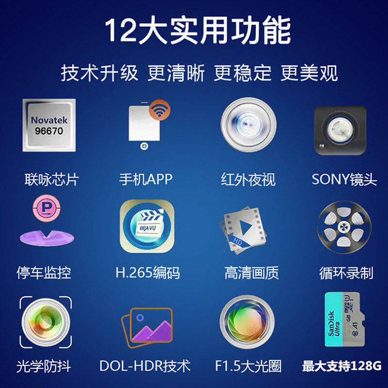 A6  Q5 Q Q7专用免走线隐高清行车记录仪