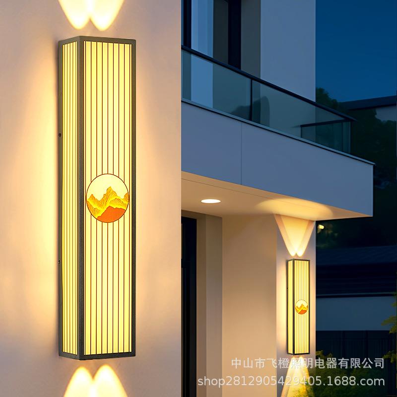 户外壁灯新现代防水射灯庭院别墅大门洗墙灯室外围墙装饰柱子壁灯