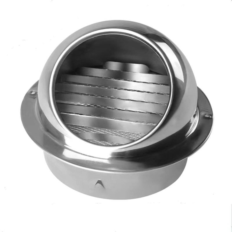 304不锈钢风帽油烟机排烟管外墙通风口PVC管出风口防鸟防雨防风罩