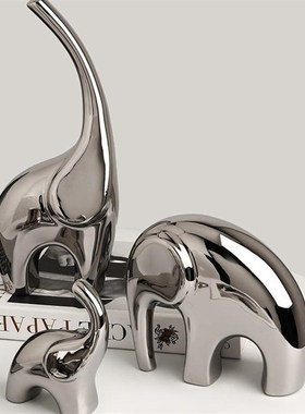 简约风大象摆件客厅酒柜电视柜乔迁新居礼品