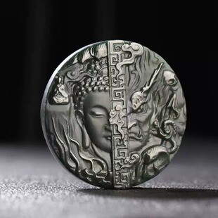 和田玉佛魔吊坠一念之间挂件一念成佛一念成魔玉佩个性项坠男女款