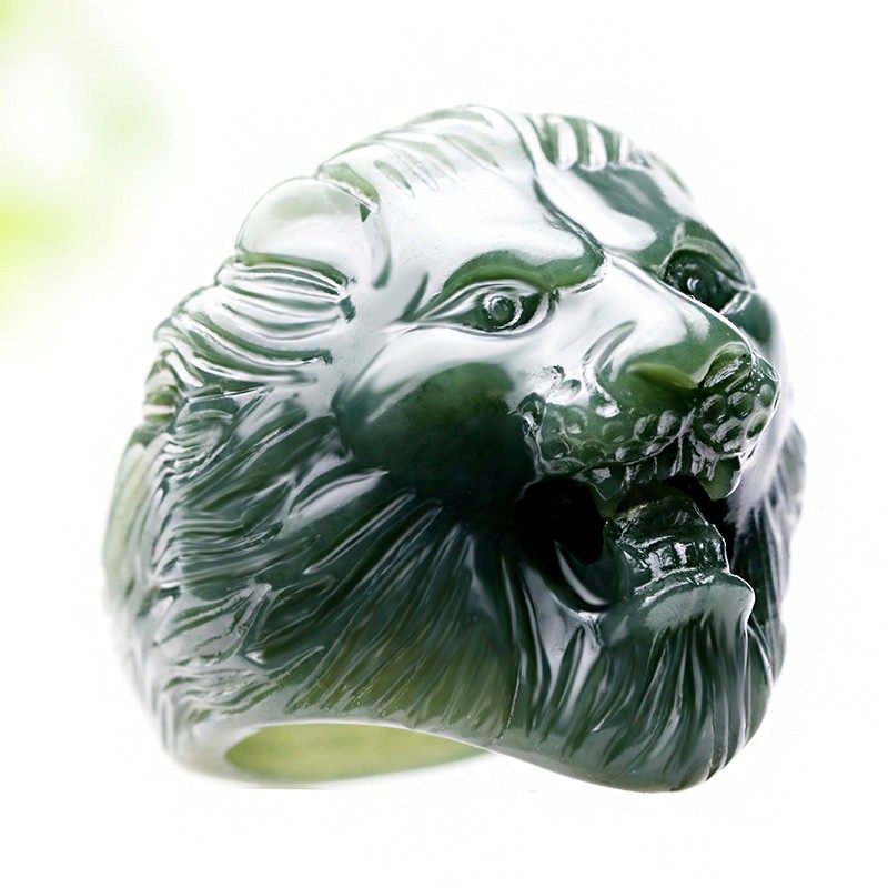 和田玉狮头戒指新疆青玉男士女士玉石指环玉器扳指带证书,珠宝/钻石/翡翠,手饰,淘宝优惠券,粉丝福利购,淘宝优惠卷