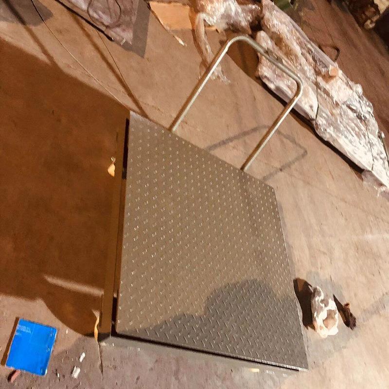 手推移动式地磅2吨带万向轮可移动电子平台秤手推折叠式小地磅1吨