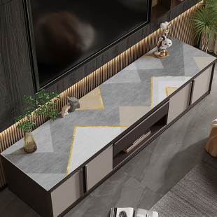 电视边柜皮革桌垫轻奢高级感现代简约风长条桌布保护垫子防水防油