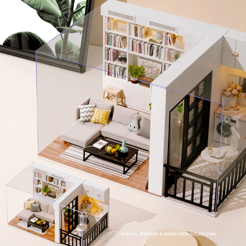 智趣屋diy小屋元气生活手工拼装ob11娃娃别墅小房子玩具模型礼物
