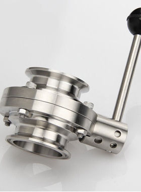 蝶阀304不e锈钢快装蝶阀手动快接卡箍式夹头蝶阀30438夹头50.5(