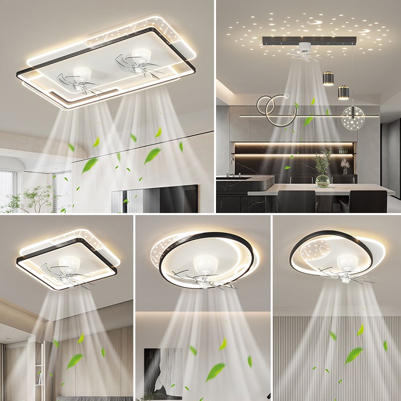 风扇灯2024年新款全屋套餐客厅卧室J简约大气风扇吸顶灯具组合