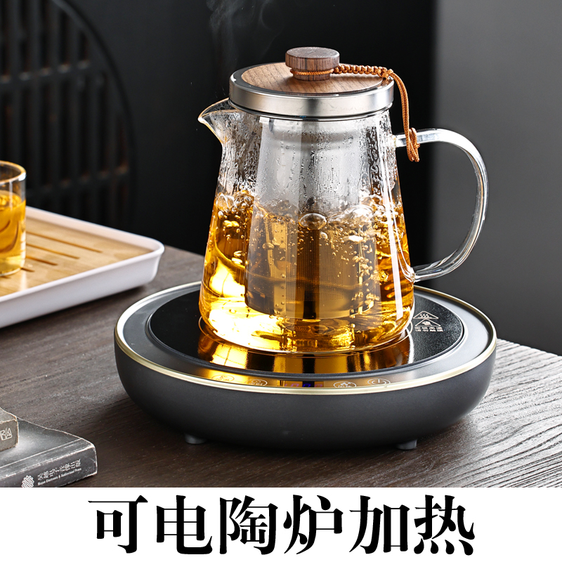 加厚玻璃泡茶壶i茶具套组家用花茶水壶耐高温耐热过滤水壶煮茶壶