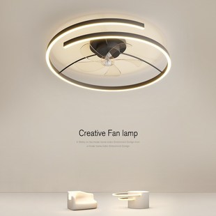卧室风扇灯吸顶灯灯具主卧房间家用卧室餐厅电扇灯2024新款