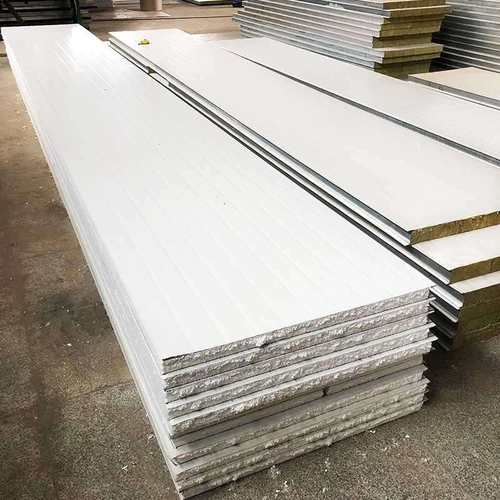 泡沫彩钢瓦屋顶铁皮夹芯板u隔墙夹心板屋面防水隔热保温岩棉防火