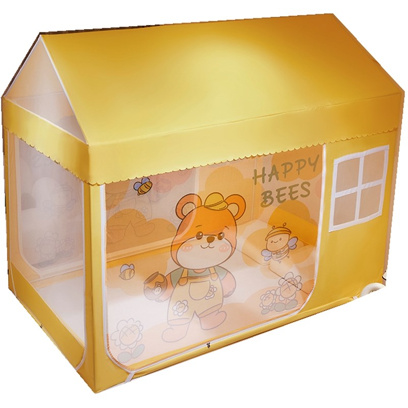 单人1米35小房子床帘遮光9定制矮女孩蚊帐N新型儿童床上帐篷围栏