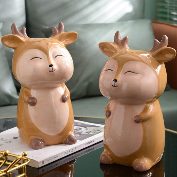 圣诞节礼物存钱罐卡通儿童陶瓷储蓄罐创意储钱罐扑满只进不出可取