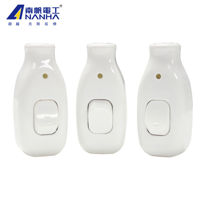 包邮 床头带指示灯按钮小开关 开关电源 床头灯按钮开关单控 20个