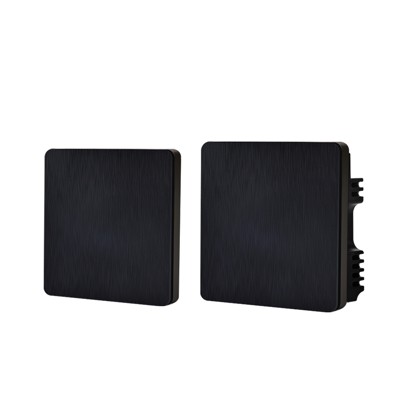 遥控开关无线双控开关面板220V灯家用免布线随意贴黑色智能控制器