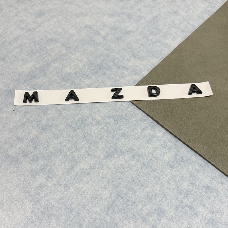 适用于马自达Ez-6改装黑色汽车标志英文字母汽车贴纸后尾门马自达