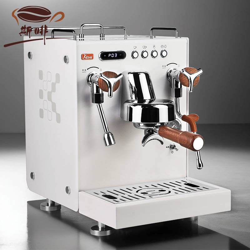 K6白武士商用半自动咖啡机意式小型家用单头蒸汽奶泡咖啡设备