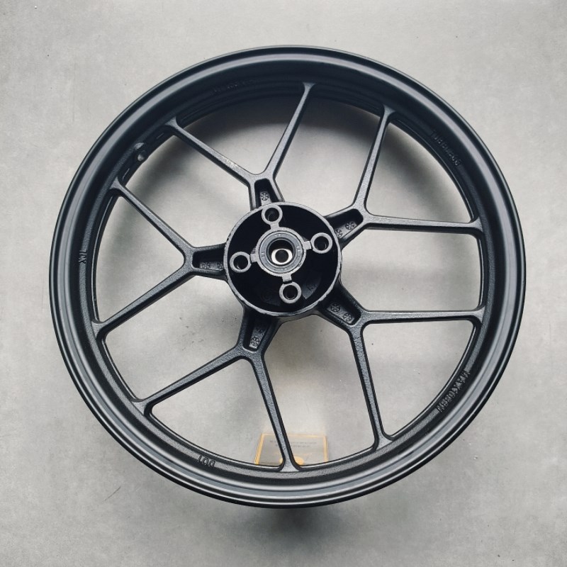 适用踏板摩托车(可立克 ) 后轮毂后钢圈后轮圈后铝轮