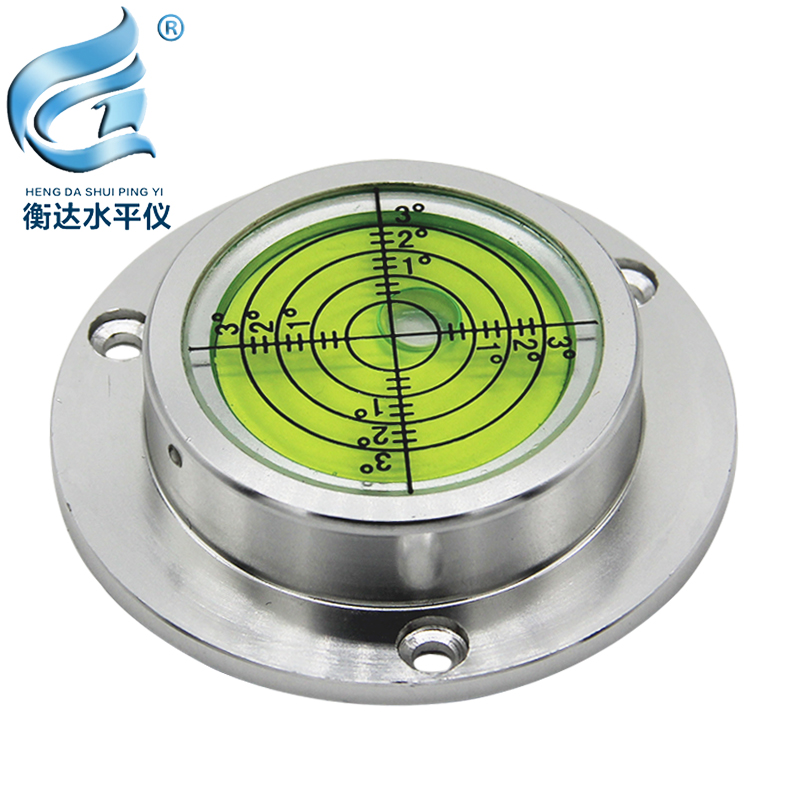 全金属水准仪磁性水平泡万向水平仪高精度水平气泡带法兰盘水准泡