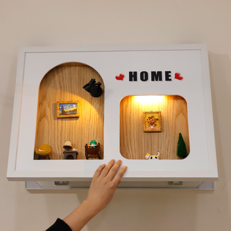 2025新款电表箱装饰画磁吸冰箱贴配电箱遮挡立体可置物开关盒挂画