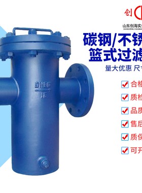 篮式过滤器SBL16C 25C16P法兰铸钢304不锈钢管道除污器DN100