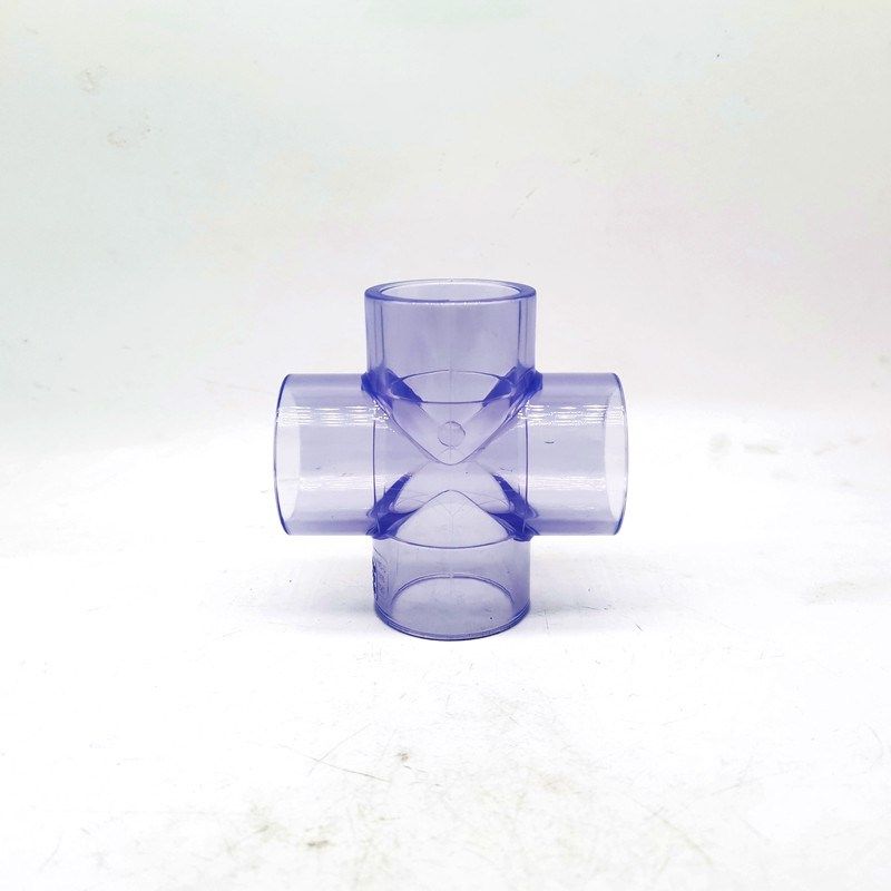 国标透明UPVC给水管配件塑料透明四通PVC平面四通十字等径接头,橡塑材料及制品,塑料桶/塑料瓶/塑料罐,淘宝优惠券,粉丝福利购,淘宝优惠卷