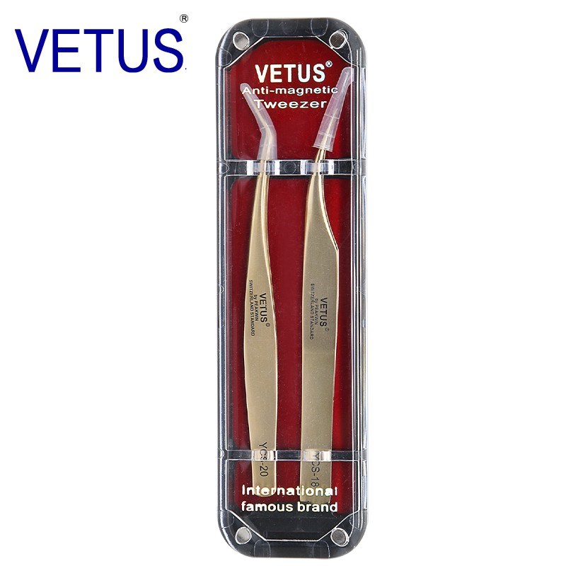 YCS新款礼盒套装美嫁接睫毛种植开花镊子金羽夹优质不锈钢防酸碱