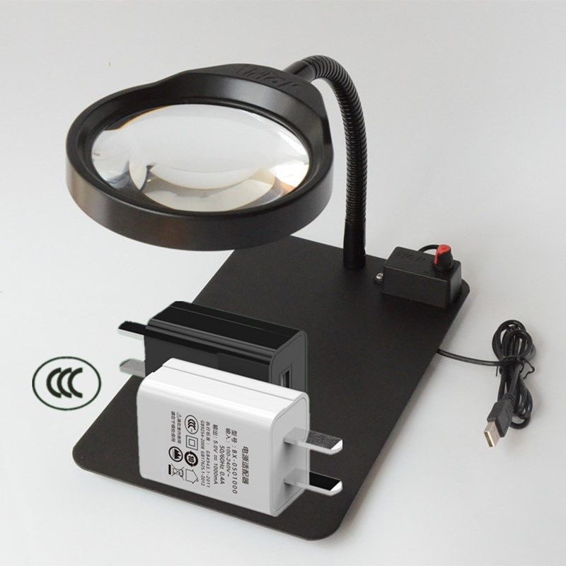 台式放大镜带灯USB-032C老人阅读雕刻维修led台灯10倍 3C UL CE,工业油品/胶粘/化学/实验室用品,马弗炉/电阻炉/实验炉,淘宝优惠券,粉丝福利购,淘宝优惠卷