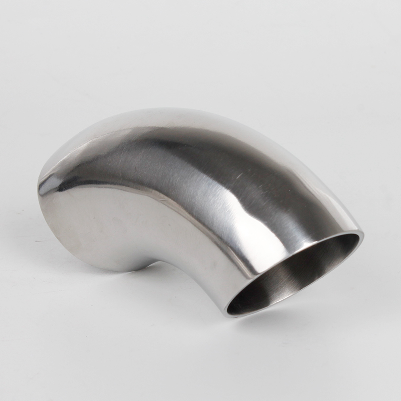 304不锈钢弯头90度内外镜面抛光卫生级焊接直角弯管接头外径管件