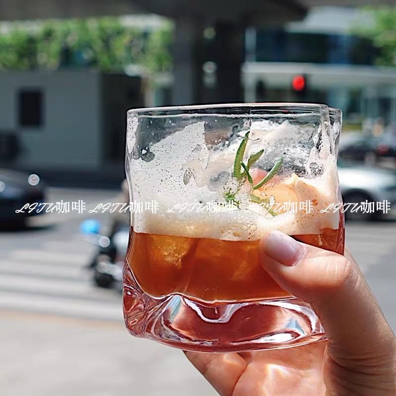 ins咖啡厅创意异形玻璃杯 颜值冰萃拿铁杯 品咖啡杯冰美式杯