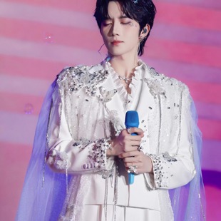 西服套装 黄星明星同款 男舞台表演商务正装 饰西装 潮 白色重工镶钻装