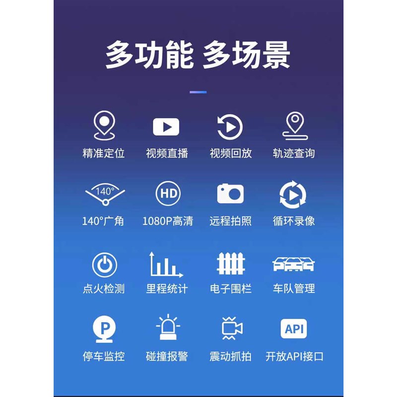 三镜头4G网约车货车行车记录仪车队管理车内视频远程监控GPS轨迹
