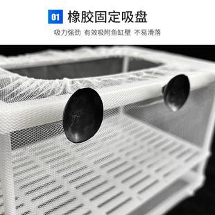 观赏鱼隔离网鱼缸暂养盒产卵网格箱孵化器金鱼小鱼苗分离水中网箱