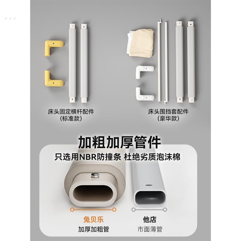 (床护栏配件)兔贝乐床围栏床头全包围挡床头固定横杆配件