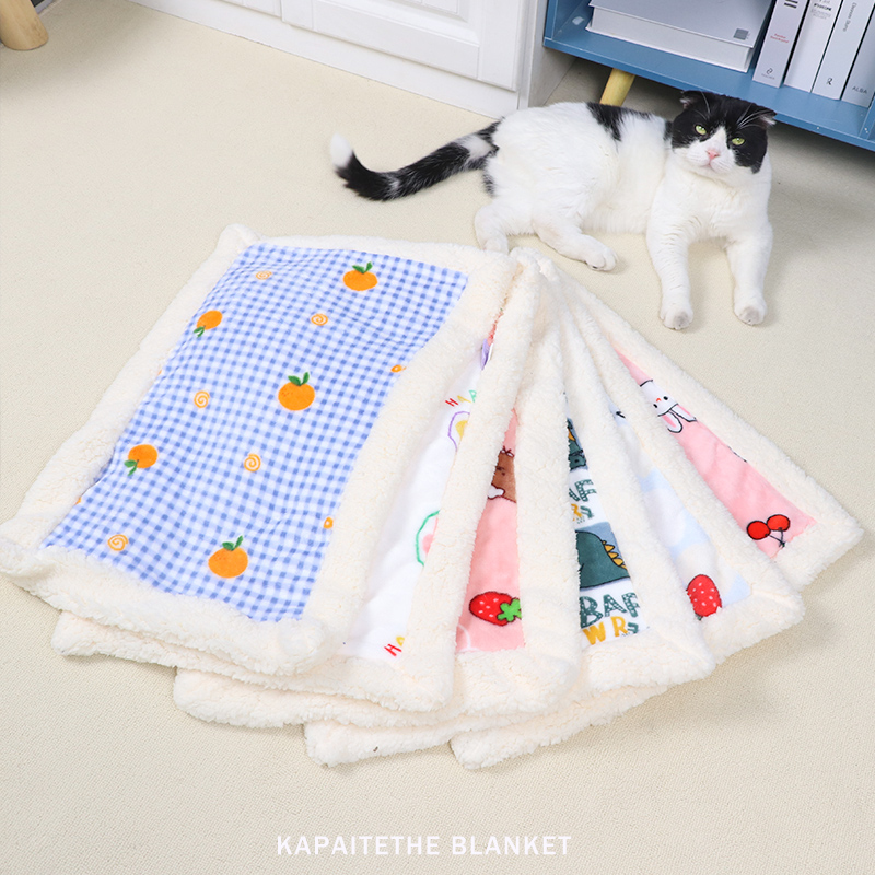 宠物毛毯猫咪小被子猫垫子狗狗睡觉毯子狗睡垫四季通用珊瑚绒