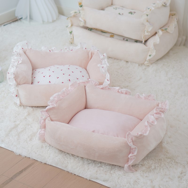 猫窝可拆洗秋冬可用网红开放式秋冬保暖狗狗窝猫咪宠物窝绒面