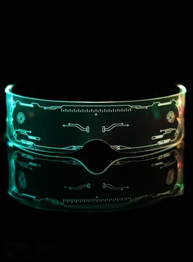 未来科技感护目眼镜科幻发光墨镜蹦迪jk拍照潮女男LED炫酷彩酒吧