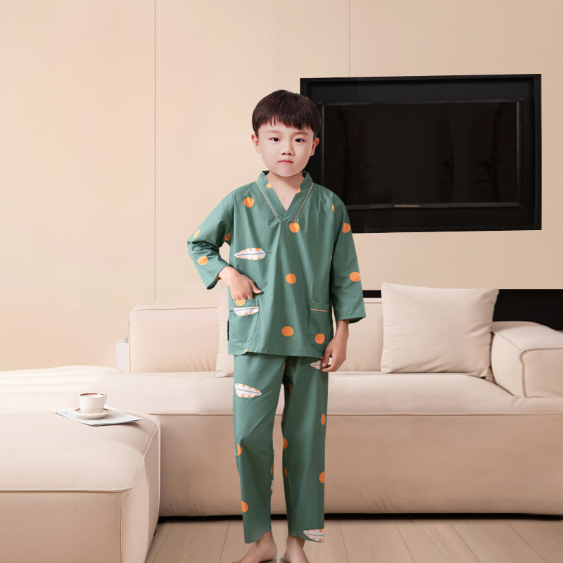 汗蒸服女长袖长裤男款大尺码桑拿按摩服儿童长版洗浴家居服睡衣