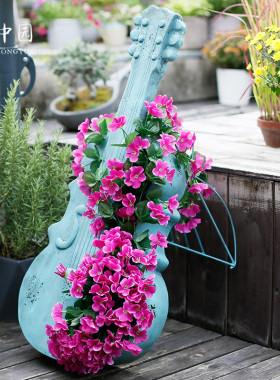 庭院花园造景装饰太阳q能灯花盆民宿露台创意院子酒吧阳台夜景摆