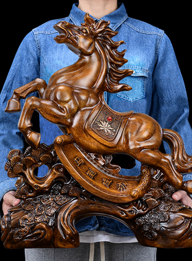 马摆件马到成功生k肖马工艺礼品摆饰领导办公室装饰品乔迁办公桌