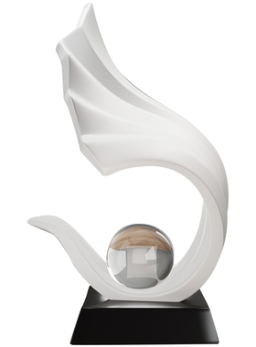 轻奢风高档酒柜装饰品摆件高端大气客厅电视柜办M公室高级感工艺