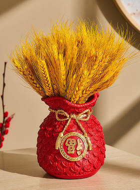 大麦袋干花束客厅酒柜家居装饰品D摆件大卖麦穗新年春节礼物礼品