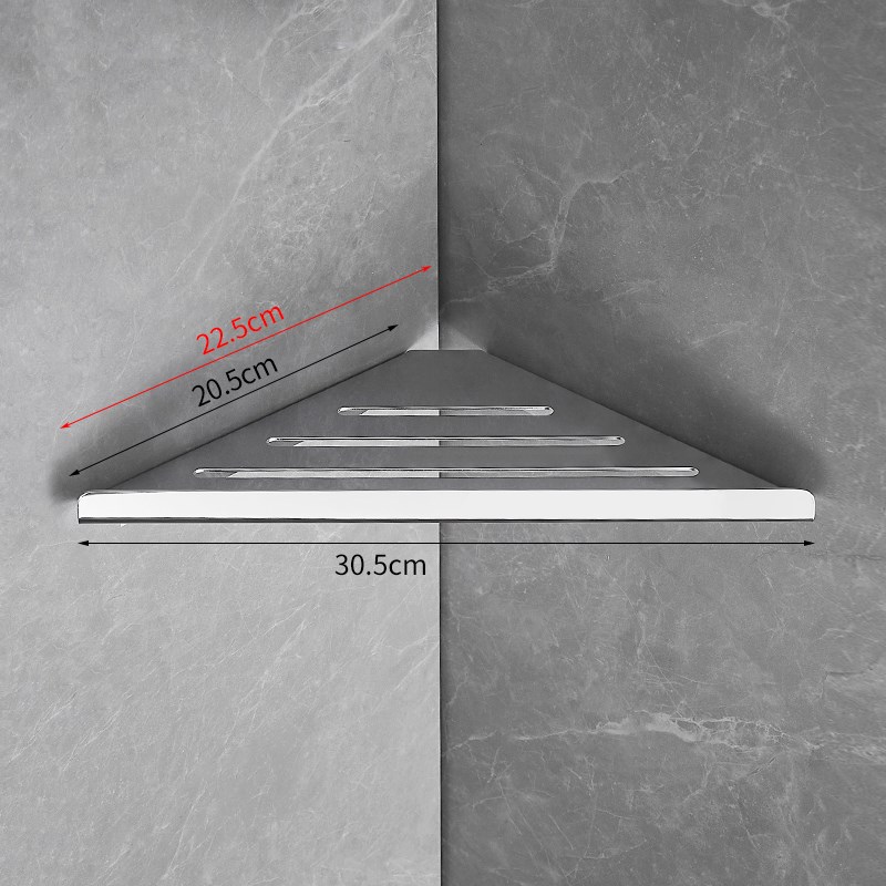 三角板免打孔304不锈钢酒店卫生间浴室角架R壁挂置物架收纳架子