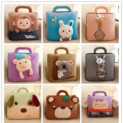 抱枕被子两用办公室午睡枕多功能折叠毯汽M车靠垫靠枕卡通空调被