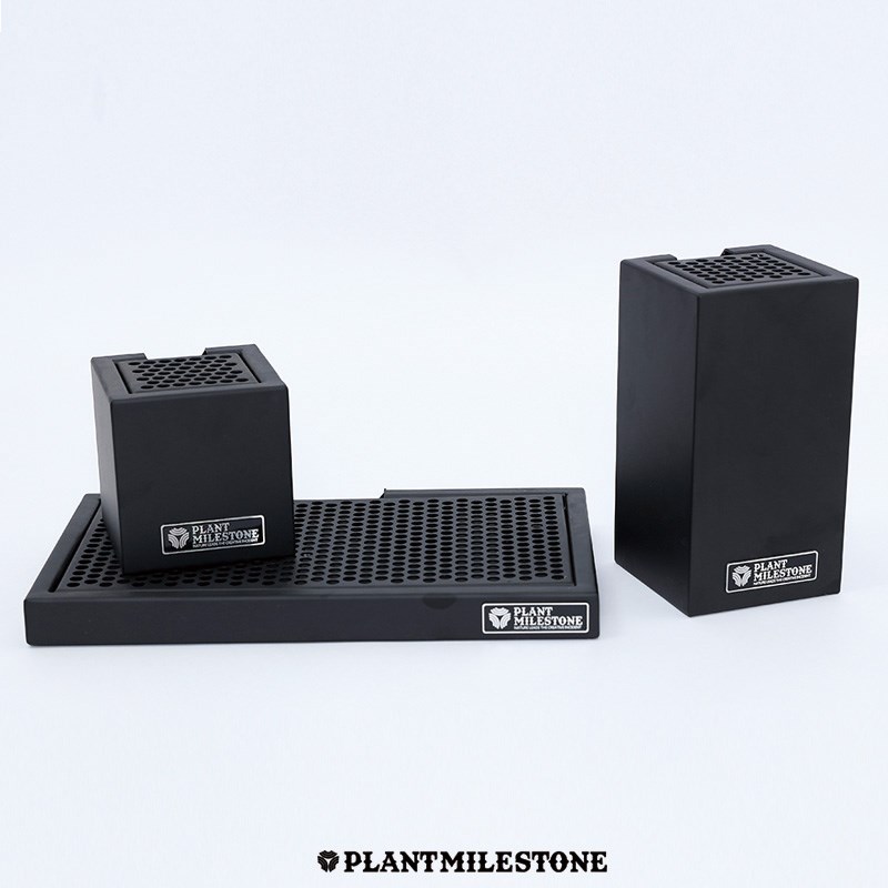 植物展示b摆件潮流摆件花盆底托块根种植园艺底座板滤水金属置物