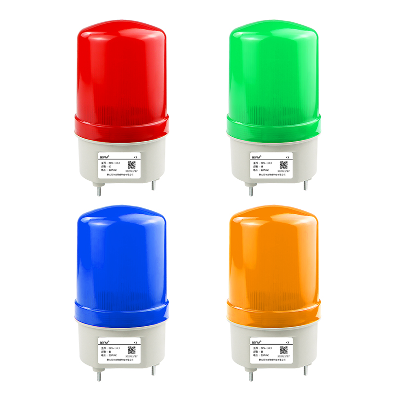美LE-1101J旋转爆闪警报灯闪烁灯声光警示灯2O20V24V12V有声