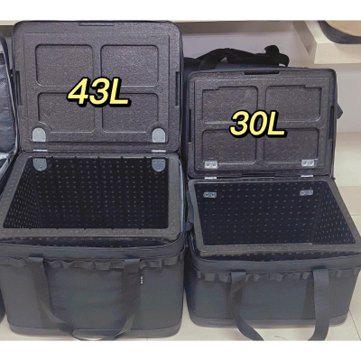 车行家18L/30L/43L/EPP保温箱泡沫箱耐磨防水黑色户外露营收纳包