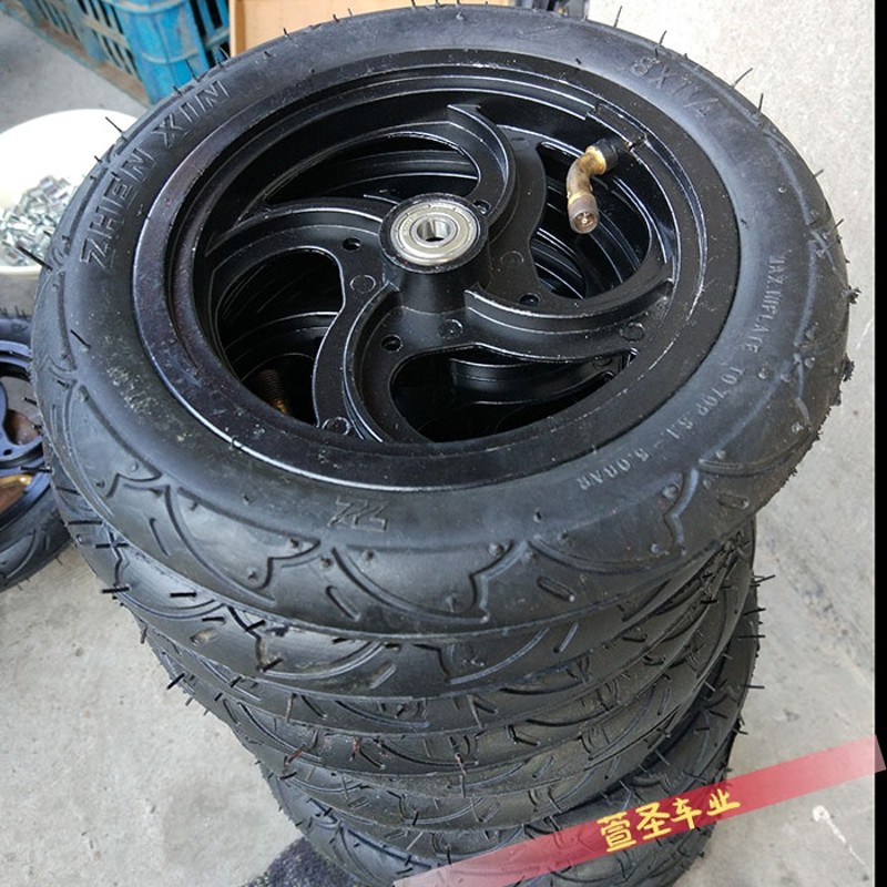 A型折叠自行车电动车改装8寸轴承铝轮毂8X1 1/4轮胎内外胎