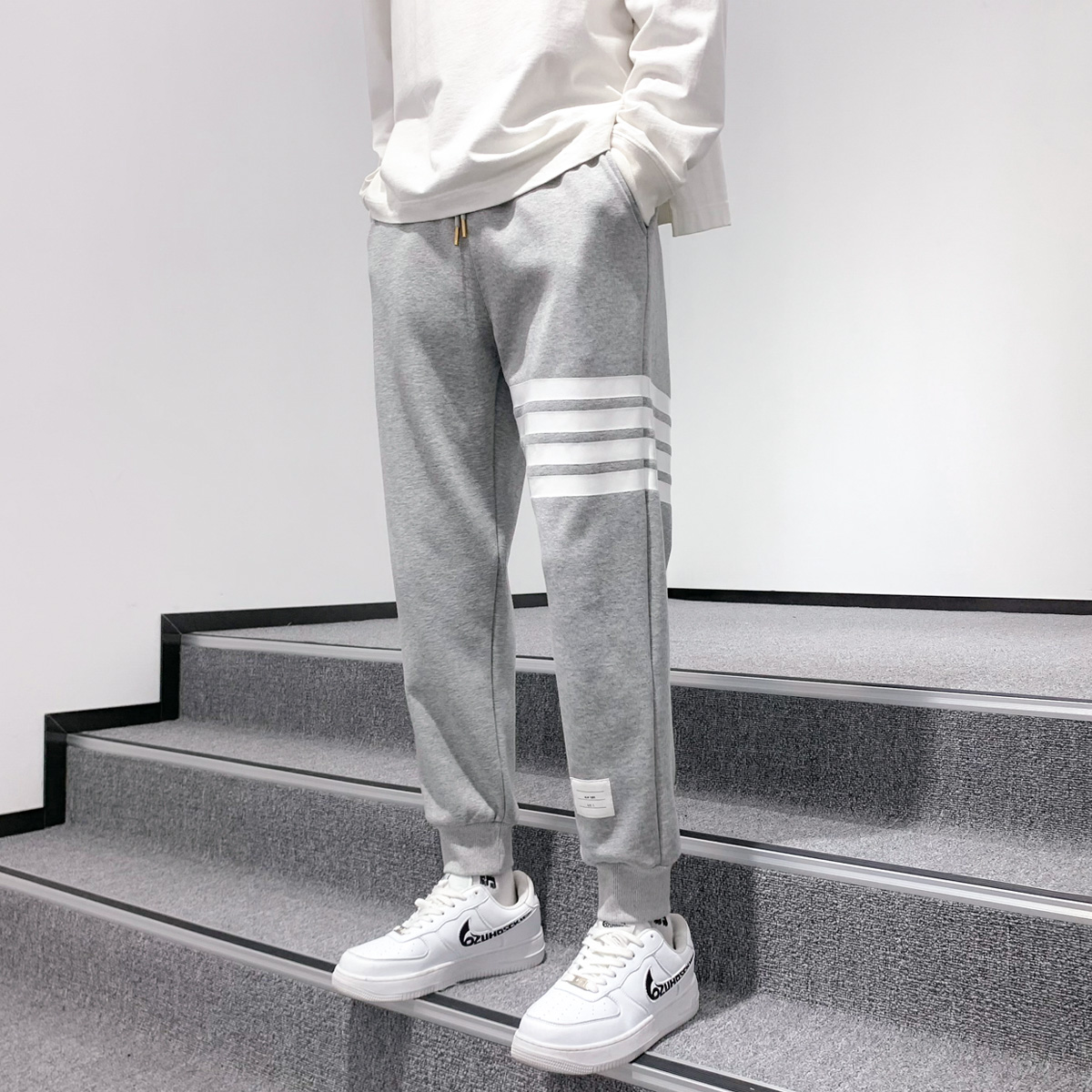 卫裤男士春夏款灰色四道